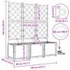 Garden Planter Set 3 Pcs Light Grey 120 X 40 X 142 Cm Plastic