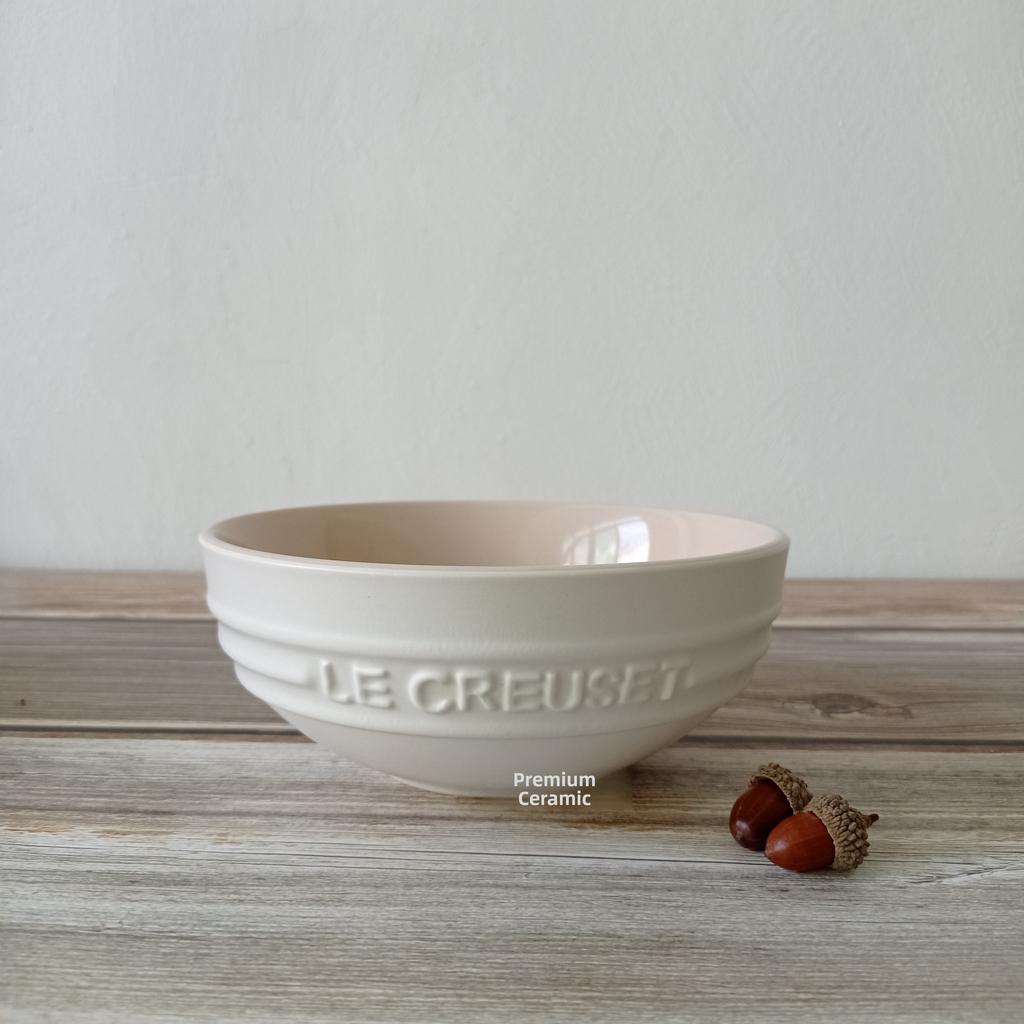 Le Creuset Cool Color Cerc Bowl for Salad Soup Noodles Fruit Rice Round Multifunctional Dining Utensils French Sle Daily...