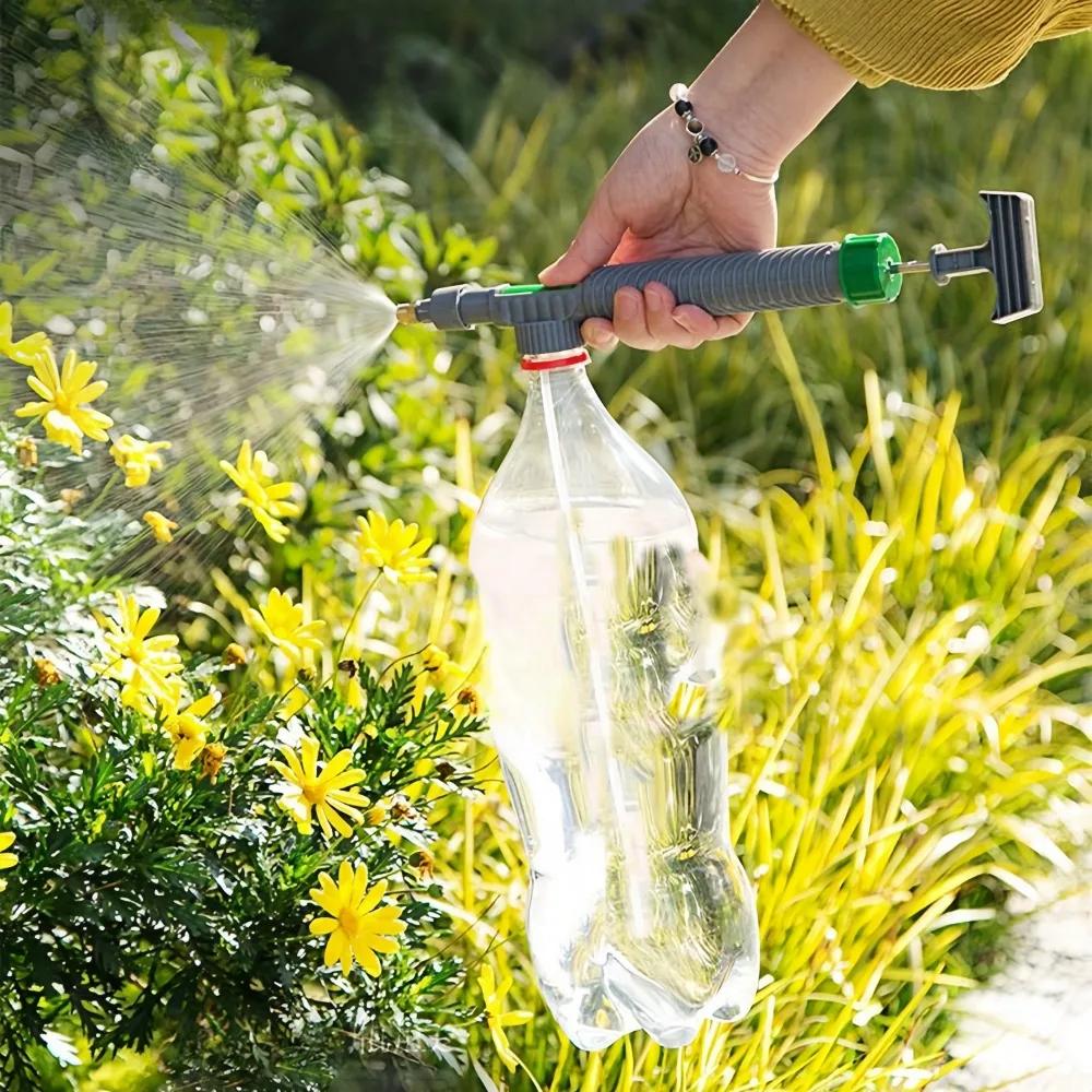 High Pressure Garden Sprayer Adjustable Pull-out Beverage Bottle Sprinkler Nozzle Garden Watering Pressure Spray Gardening Tools