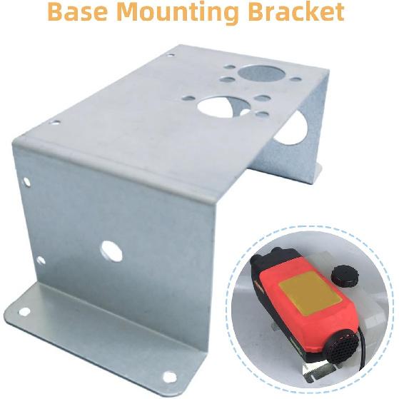 External Diesel Heater Mounting Bracket, U-Shape Air Diesel Parking Heater Base Floor Mount Plate for D2 D4 D1LC Air Top 2000 Diesel Heaters (PB)