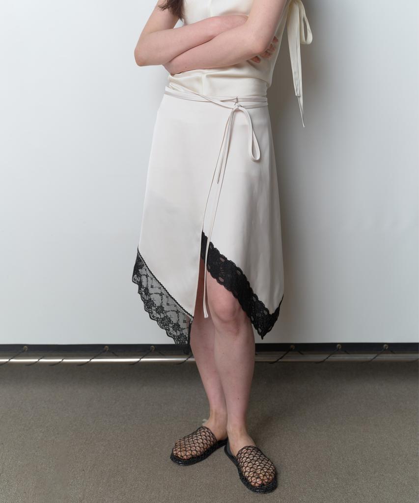 Bopeu Ellie Lace Spiral Skirt (Cream)