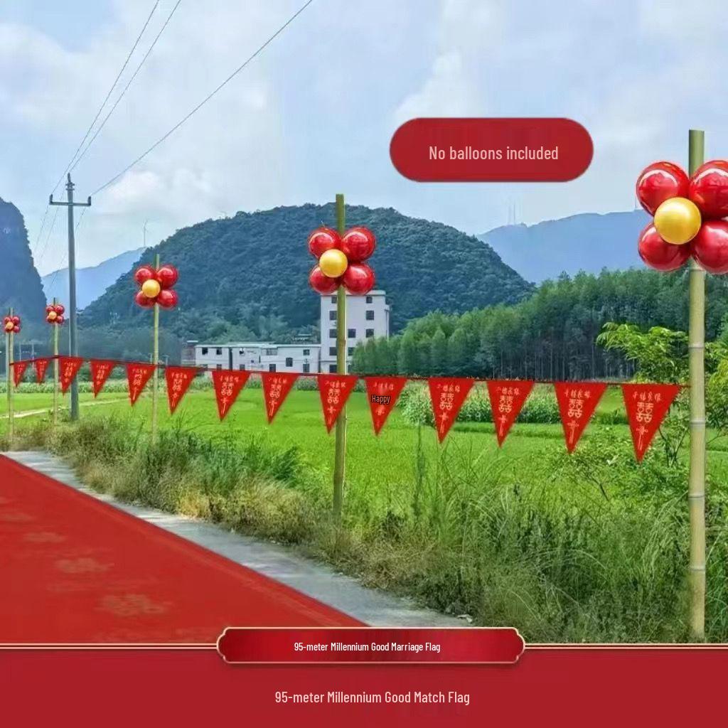 

Colorful Wedding Aisle Decoration Set for Outdoor and Courtyard Events Full Happy Atmosphere - Various Layer Effects DIY