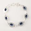 London Blue Topaz Edelstein 925 Sterlingsilber Schmuck Handgefertigtes Armband 8.5" RB-2-4