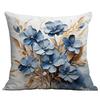 New Imitation 3d Blue Floral Pillowcase Small Fresh Home Cushion Pillowcase Decoration