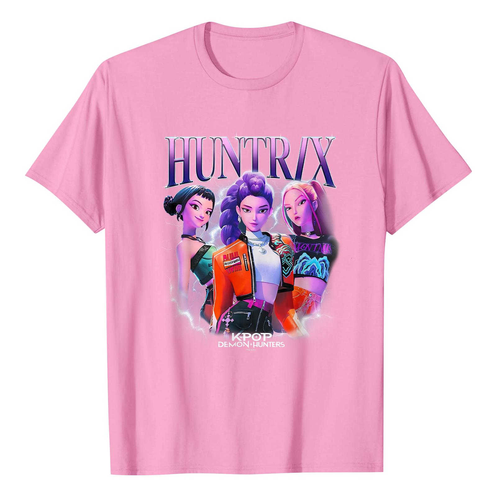 

Модная рабочая одежда с коротким рукавом и круглым вырезом, принтованные топы для женщин, летние топы S розовый