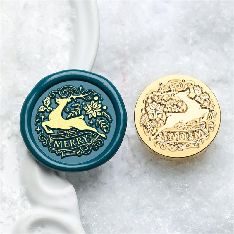Emboss Sealings Wax Stamp Head Brasses Sealing Stamp Wax Seal Stamp Head Replacement for Envelope Sealing Greeting Card