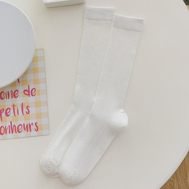 Female Spring and Summer Thin Pure Cotton Breathable Sweat Absorbent Mesh Boneless Month Long Stack Socks