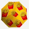1PC french fries yellow background Umbrella-8-Rib Reinforced Portable Folding Travel Suitable for All Seasons Outdoor Daily Use-H0389