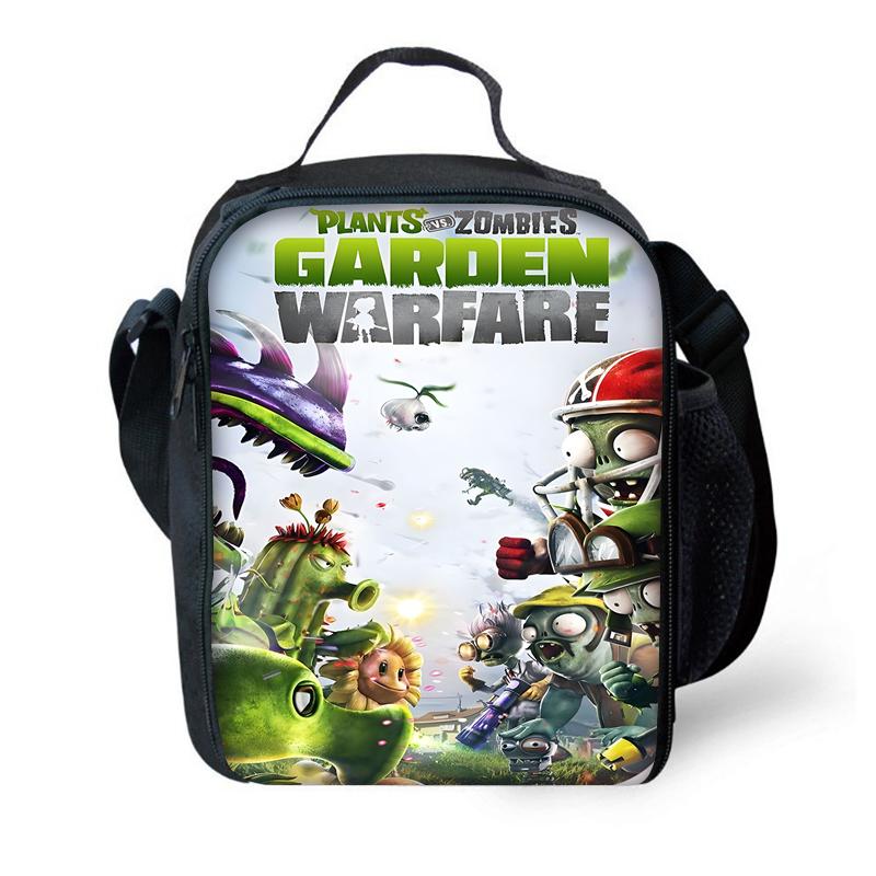 Child Hot Game For P-Plantss Vs Z-Zombiess School Backpack with Lunch Bags ,Pencil Bags ,School Bags for Boys Girls Best Gift
