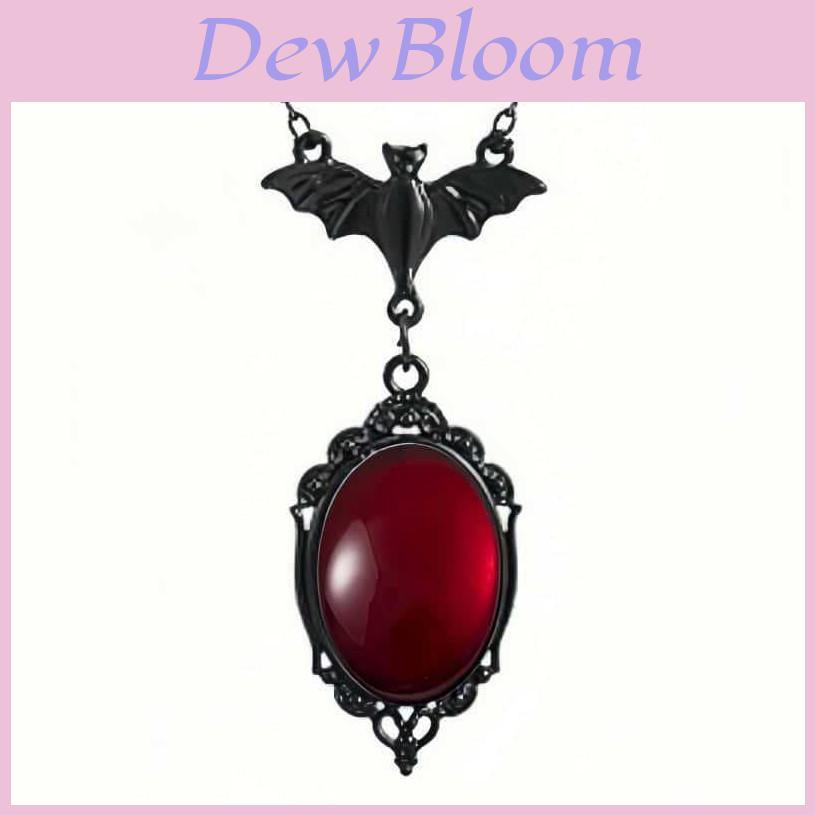 Gothic Bat Necklace For Women With Vampire Pendant And Cross Chain Style