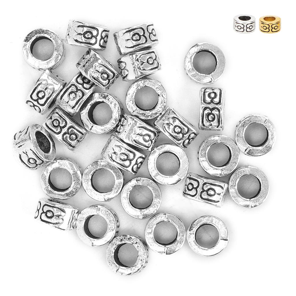 30 ks módní korálky do vousů, slitinové korálky na zaplétání vlasů, šperky, náramky, doplňky