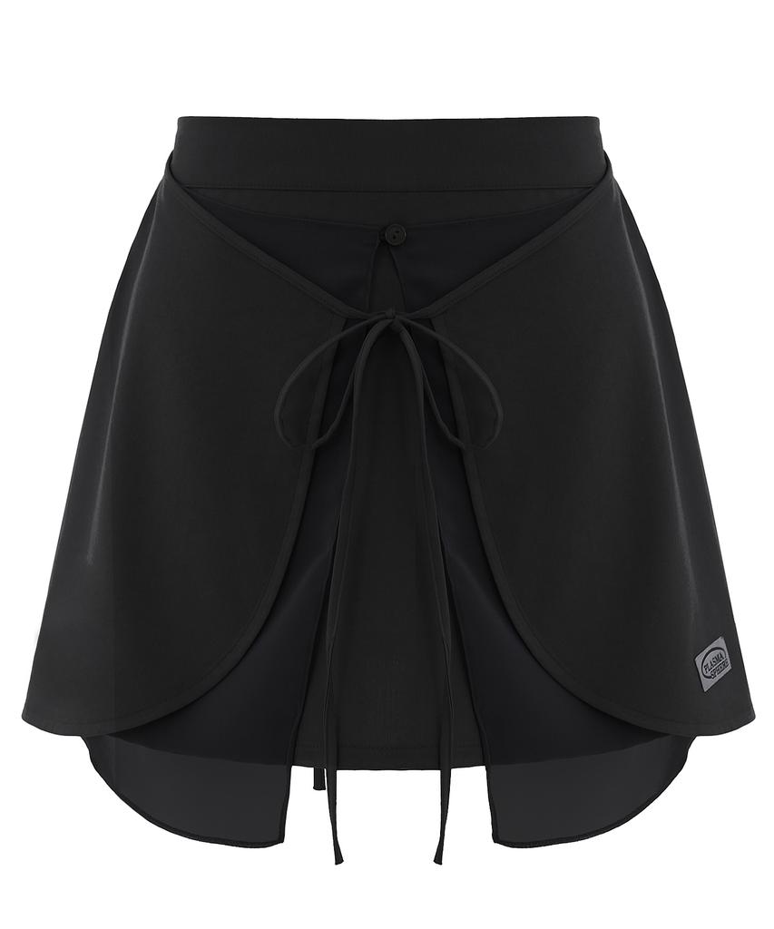 PLASMA SPHERE Fairy Skirt In Black (Ribbon Wrap Skirt)