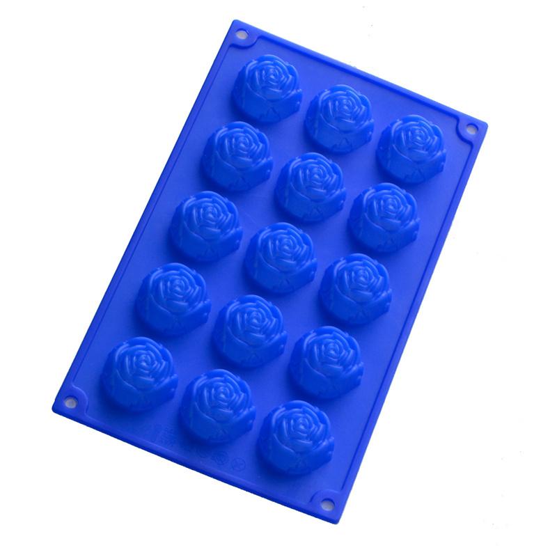 15 Cavities Sunflower Chrysanthemum Rose Flower Silicone Cake Mold Cake Pan Mini Muffin Cups Baking Mould