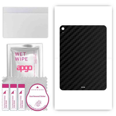 apgo Protective Skin Sticker for the Back Compatible with Apple iPad Air 2022, Wrap Film, Foil, Vinyl - Pattern Carbon Black