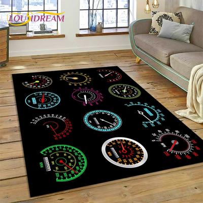 Racing Car Dashboard Machine Control Screen Rug Carpet for Living Room Bedroom Home Decor,Non-slip Decoration for Sofa Doormat
