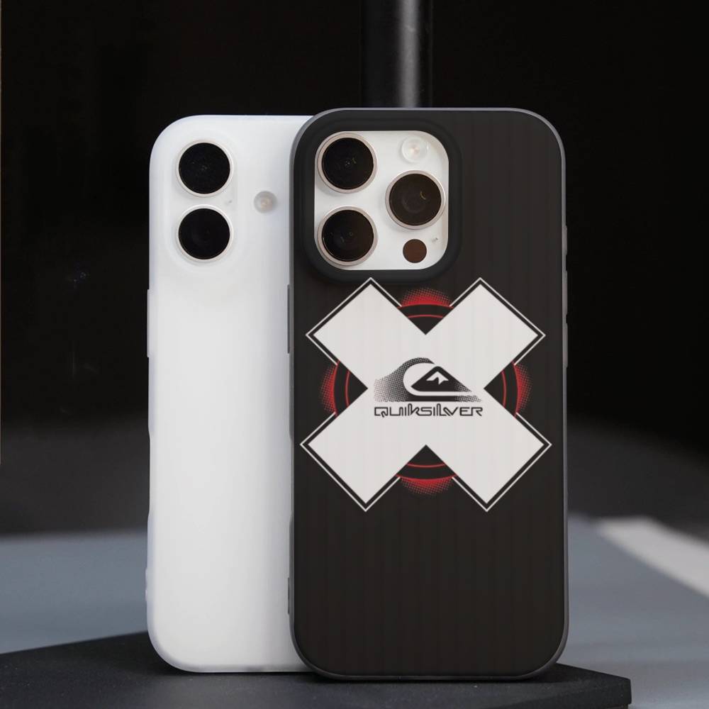 Surf Brand Q-QuiksilverS Logo Phone Case For IPhone 11 12 13 14 15 16 17 Pro Max PLUS Pro Wave Corrugated Silicone Case