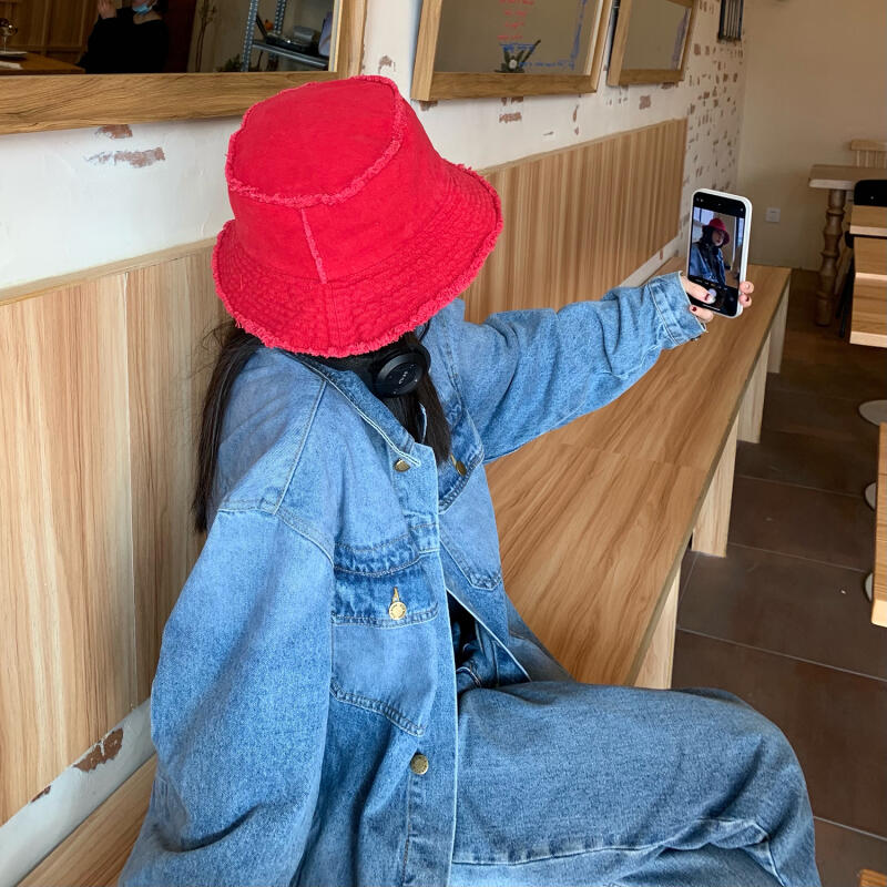 Панама-ведро с отворотом On the Moment C4 Красная RED