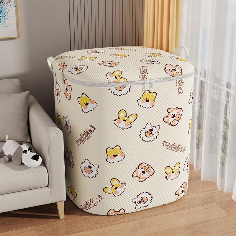 80/100/140 L Clothes Quilt Storage Bag Household Large Capacity Quilt Storage Box Wardrobe Non-Woven Clothing Moving Luggage
