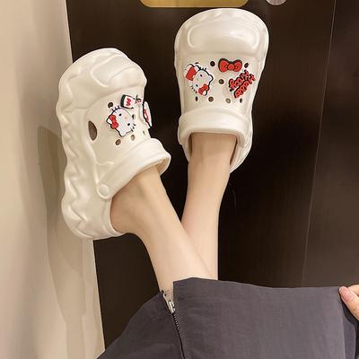 In the Summer of 2025, the New Cute Cartoon Cool Slippers, Thick-soled Heightening Hole Shoes, and Home Non-slip Cool Slippers.