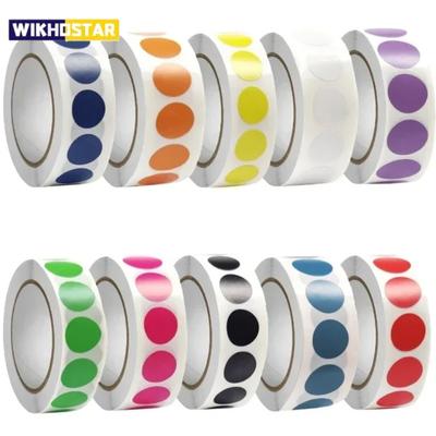 1000 PEZZI Etichette Adesive Colorate a Punti Segno di Classificazione Rotoli di Adesivi in Carta Patinata Cancelleria Kawaii Estetico