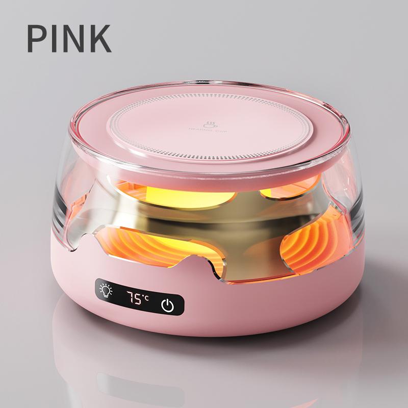 

Thermostatic Heating Coaster 4-speed Adjustment Heating 55 65 75 85 Degrees Constant Temperature Colorful Warming Coaster EU розовый