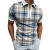 Men'S Zip-Up 3Dpolo Shirt, Printed Lapel, Short-Sleeved Pullover, Casual Wear