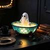 Cute Puppy In Tub Statue Ghost Bubble Bath Lamp, Night Light Halloween Decor, Decorative Spooky Home Decor for Parties & Lamp Indoor Bedroom