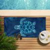 Sea Turtle Beach Towel Ocean Landscape Turtle Print Quick Dry Sandproof Absorbent Towel for Beach Pool Travel Vacation