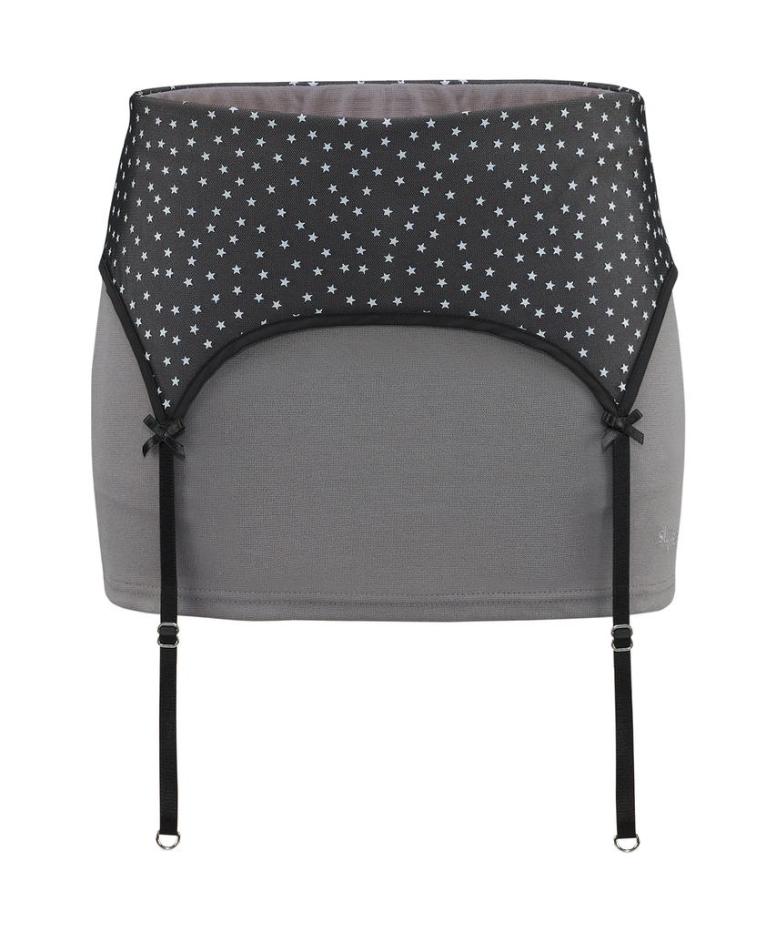 Seullisiseu Garter Detail Low Rise Skirt (Black)