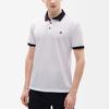 FILA Casual Logo Knit Short Sleeve Polo Shirt Men Polo Shirts Standard-White F11M231117FWT