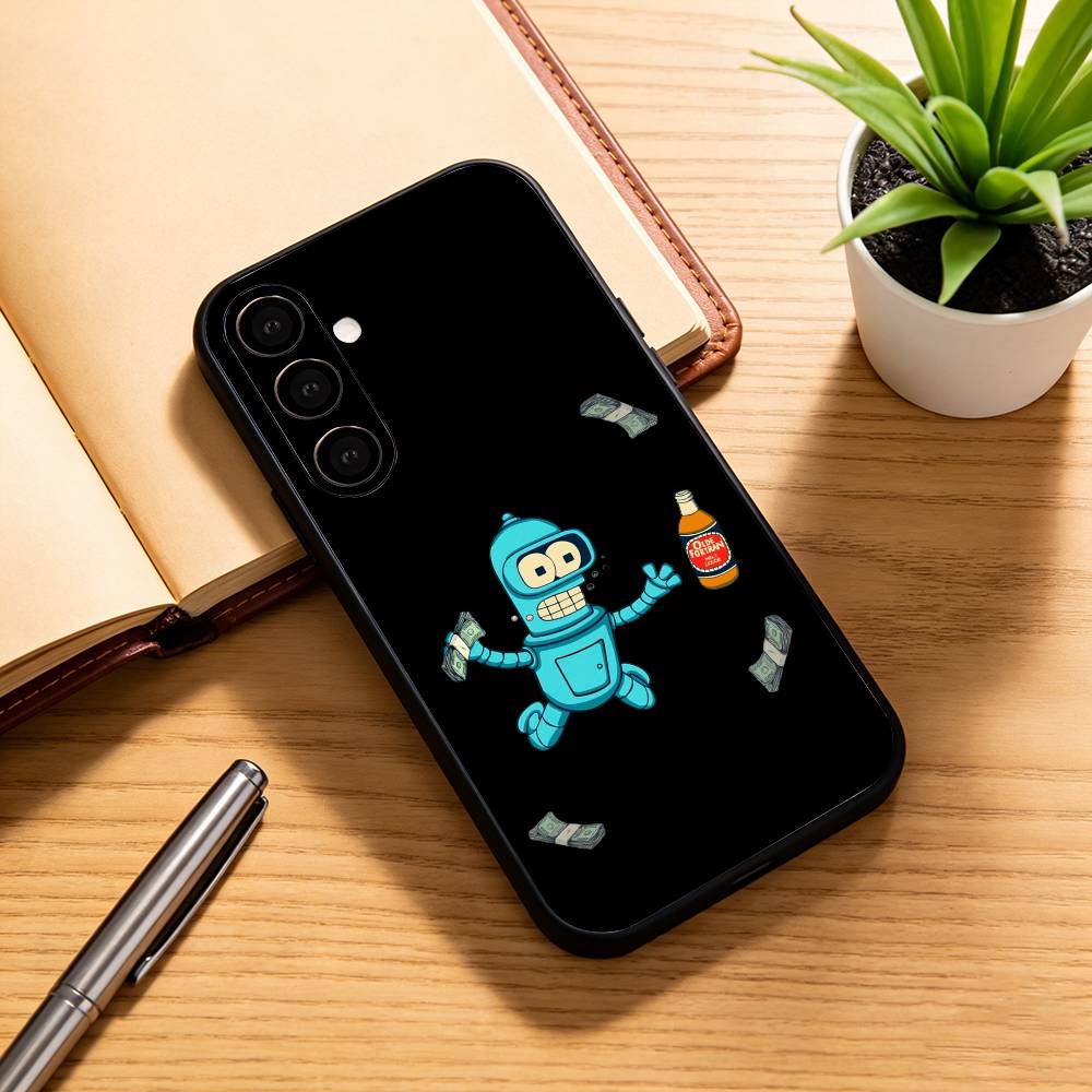 F-Futurama AnimE-e B-Bender  Phone Case For Samsung Galaxy A73,A72,A71,A70,A53,A52,A51,Soft Silicone Black Cover