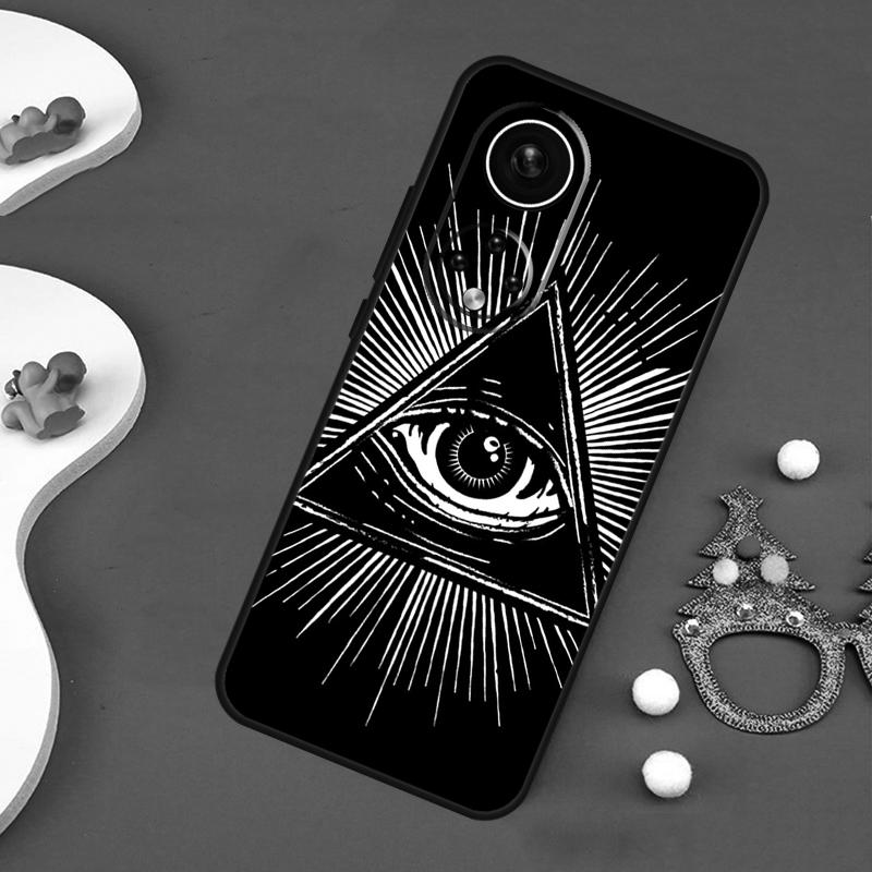 

Illuminati Eye Occult Pyramid Case For Honor 200 Lite 50 70 90 X9c X9b X9a X8a X8b X7a X6a X8 X9 Magic 7 5 6 Pro Cover Honor X6a