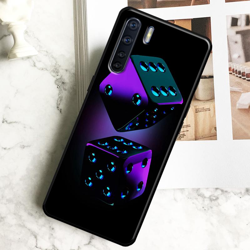 Dices Poker Casino Case For Oppo A98 A78 A18 A38 A58 A40 A60 A80 A16 A76 A96 A17 A77 A74 A94 A54 A57S A15 Cover