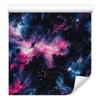 Watercolor Galaxy Wallpaper Navy Blue, Black, Blue and Purple 50x1000
