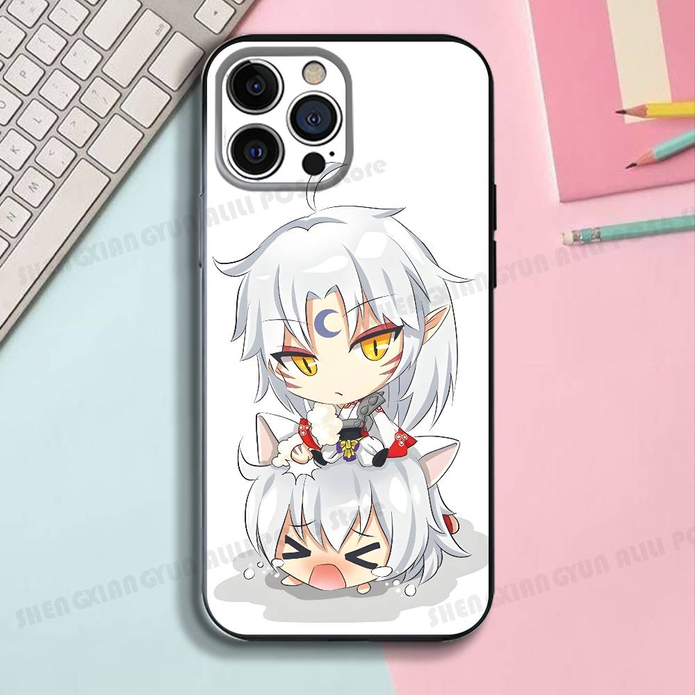 Kawaii S-Sesshomaru Silicone Soft Phone Case For IPhone17 16 15 14 13 12 11 Pro Max Plus X XR SE Cover