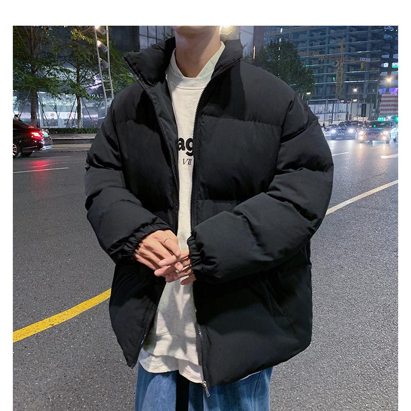 2024 Winter Casual Stand Collar Thick Puffer Jacket: Trendy Korean Style, Windproof, Suitable for Couples.