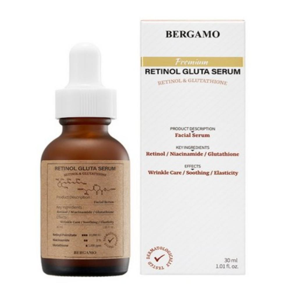 Bergamo Retinol Gluta Brightening Anti-Aging Serum Skin Renewal Care 30ml