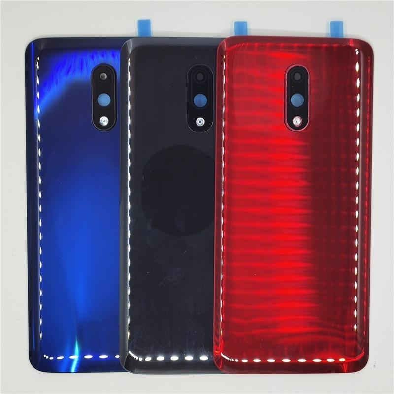Glass Back Door Lid For OnePlus 7 Battery Cover Rear Housing Shell Panel With Camera Lens Adhesive Sticker