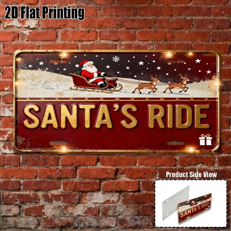 Motorcycle Souvenir License Plate, Metal Auto Wall Decor 15x30cm
