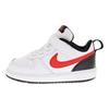 Nike Court Borough Low 2 TD Białe Uniwersyteckie Czerwone Dziecięce Sneakersy Czarne BQ5453-110