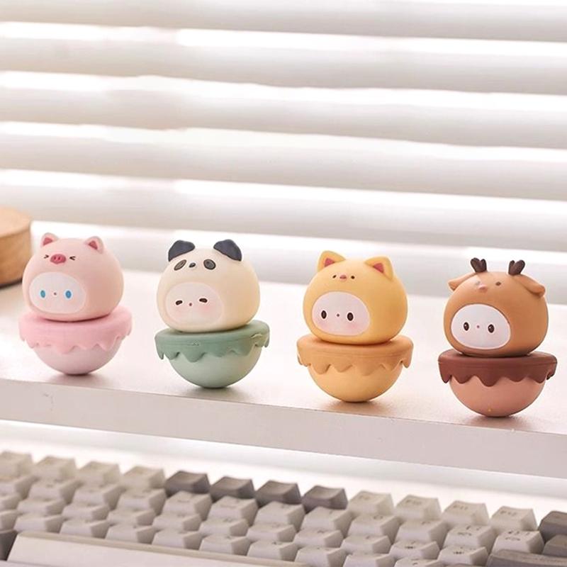 Cartoon Tumbler Ornament Mini Tumbler Toys Ornaments Desktop Festival Decoration For Christmas Easter Carnival Party Favor