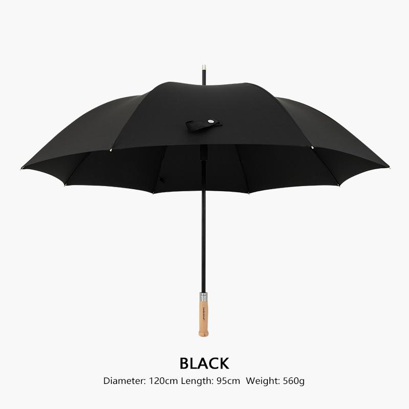 

Большой зонт длиной 120 см в японском стиле, мужской деловой зонт с деревянной ручкой, роскошный ветрозащитный 8 К, большой зонт для гольфа, женский зонт от дождя чёрный