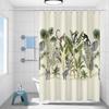 Polyester Shower Curtain Set with Telescopic Rod