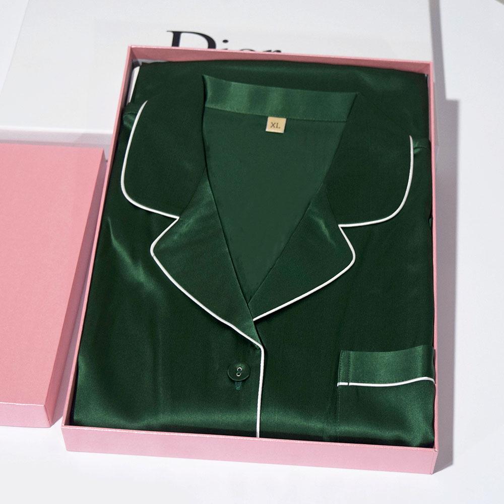 Women's 100% Mulberry Silk Pajama Set - 19 Momme, Long Sleeve, Long Pants, Plus Size, Autumn/Summer.