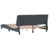 Bed Frame without Mattress Dark Grey 160x200 cm Velvet