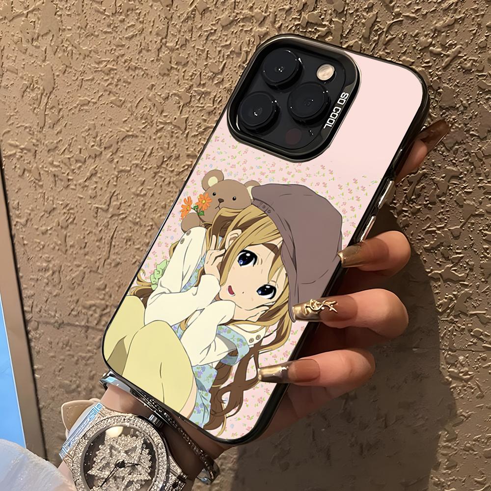 

Cute Anime Girl K-ON Phone Case For 17 Air IPhone 16 Pro Max 15 14 Plus 12 13 X XS Max 11 Colorful Silver Cover iPhone 11