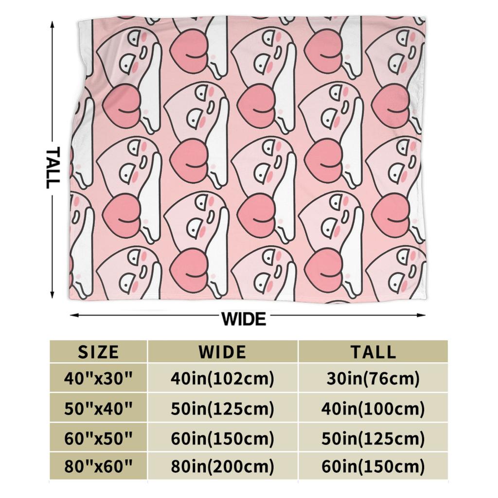 K-Kakaos F-Friends Apeach Heart Blankets Fleece All Season   Multifunction Warm Throw Blanket for Sofa Couch Rug Piece