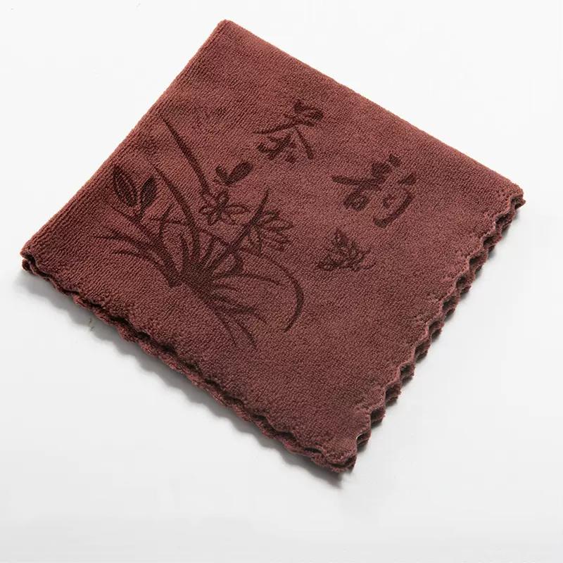 

GIANXI Кухонное полотенце Утолщенная впитывающая чистящая салфетка Бесшовный коврик для чайного набора Супермягкое впитывающее чайное полотенце Хлопок кофейный