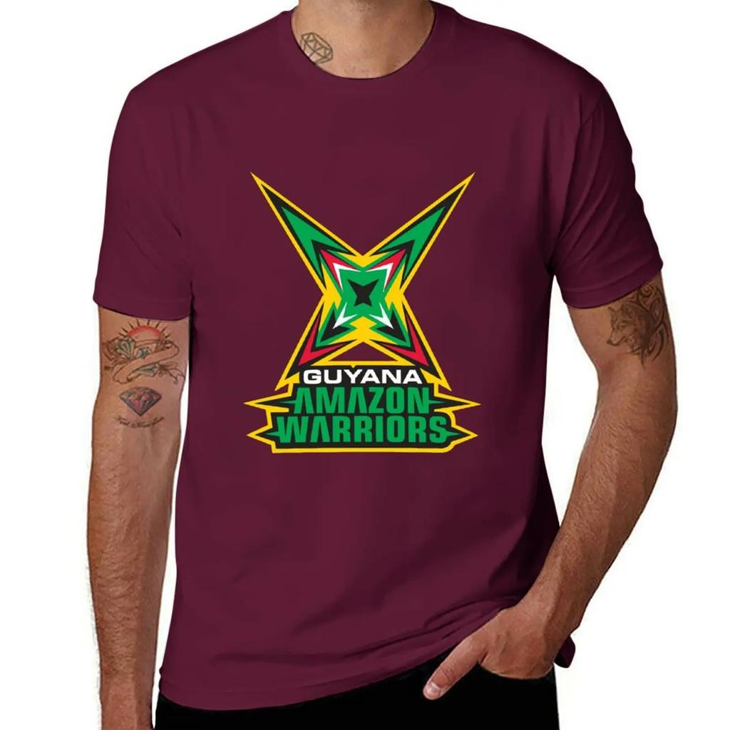 Guyana Amazon Warriors T-Shirt Blacks Blanks Anime T Shirts Cute Tops Shirts Graphic Tee Men