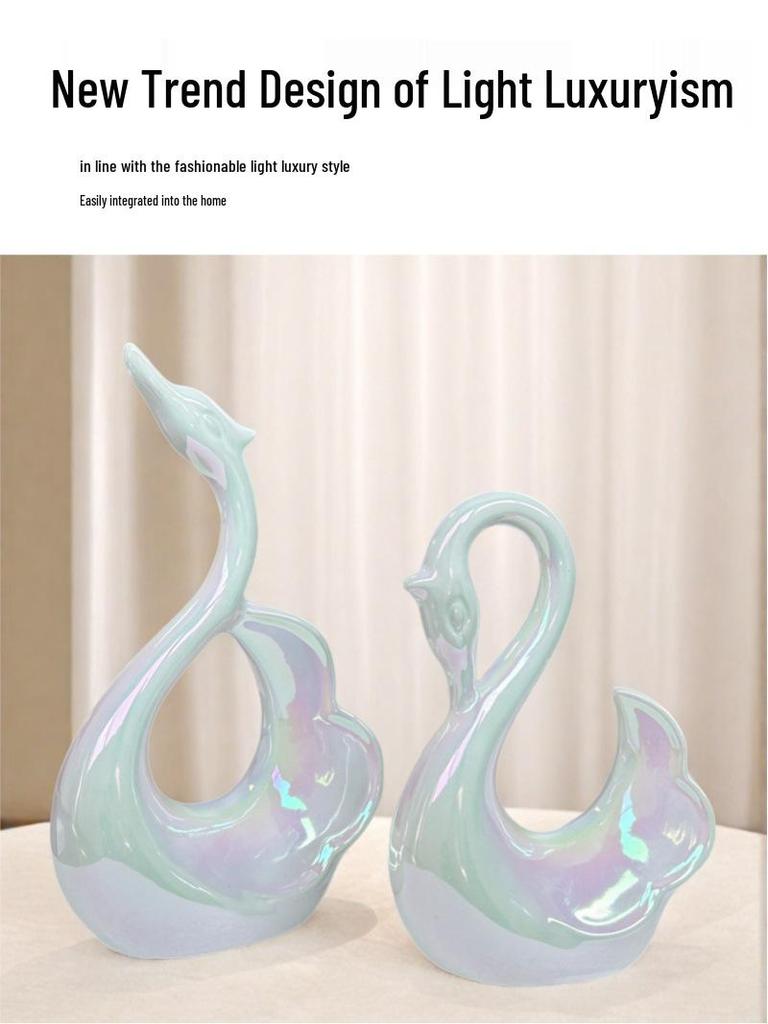 Figuritas de Cisne de Lujo: Decoración Elegante para Entrada, Sala de Estar o Armario